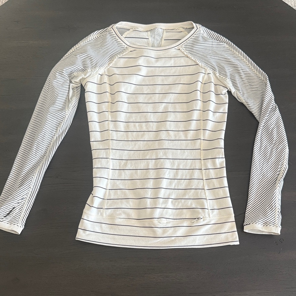 Lululemon Athletica Striped Long Sleeve Tee